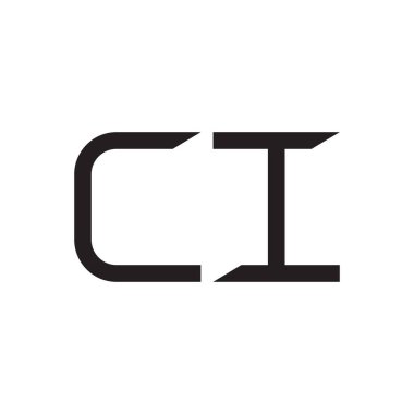 ci ilk harf vektör logo simgesi