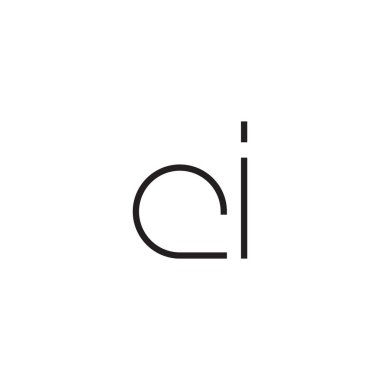 ci ilk harf vektör logo simgesi