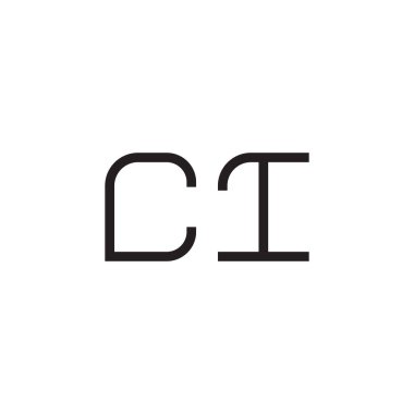 ci ilk harf vektör logo simgesi