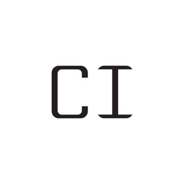 ci ilk harf vektör logo simgesi