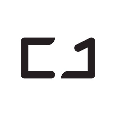 cj ilk harf vektör logo simgesi