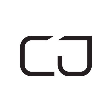 cj ilk harf vektör logo simgesi