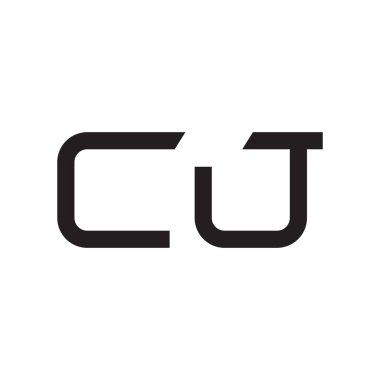 cj ilk harf vektör logo simgesi