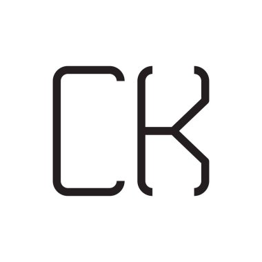 İlk harf vektör logo simgesini tıklayın