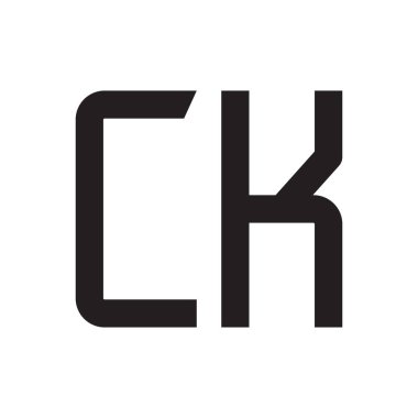 İlk harf vektör logo simgesini tıklayın