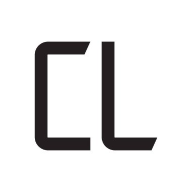 cl ilk harf vektör logo simgesi