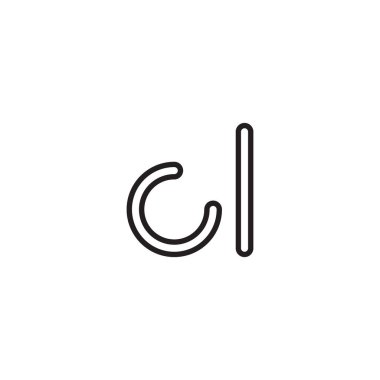 cl ilk harf vektör logo simgesi