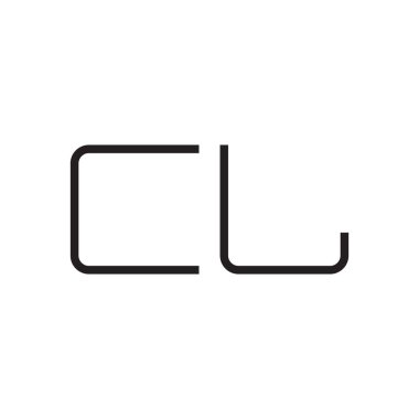 cl ilk harf vektör logo simgesi