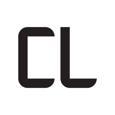 cl ilk harf vektör logo simgesi