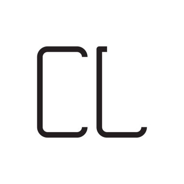 cl ilk harf vektör logo simgesi