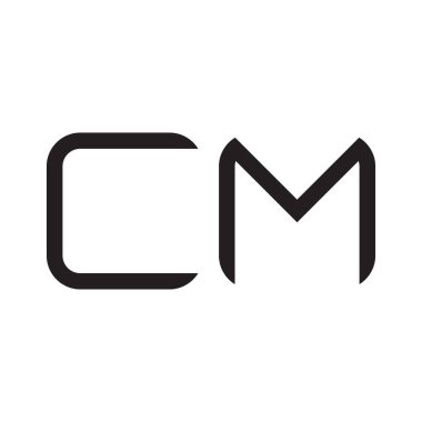 cm ilk harf vektör logosu simgesi