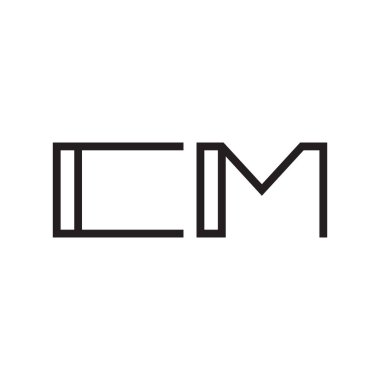 cm ilk harf vektör logosu simgesi