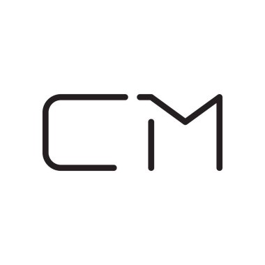 cm ilk harf vektör logosu simgesi
