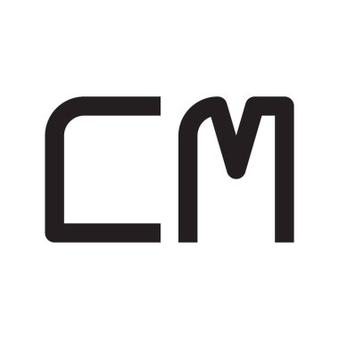 cm ilk harf vektör logosu simgesi