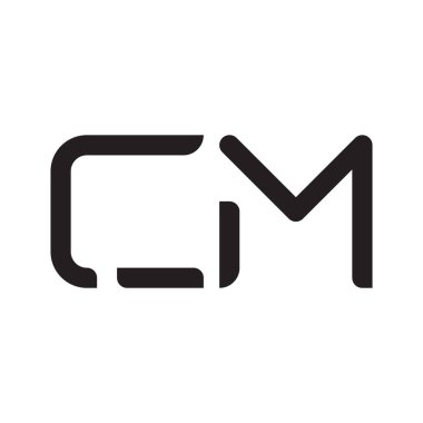 cm ilk harf vektör logosu simgesi