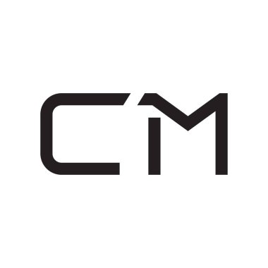 cm ilk harf vektör logosu simgesi