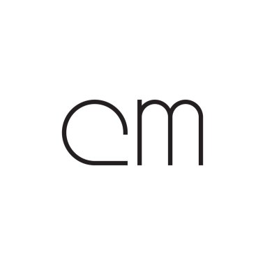 cm ilk harf vektör logosu simgesi