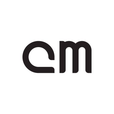 cm ilk harf vektör logosu simgesi