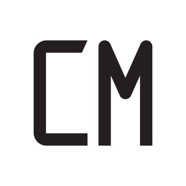 cm ilk harf vektör logosu simgesi