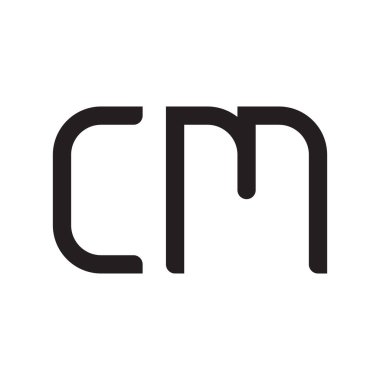 cm ilk harf vektör logosu simgesi