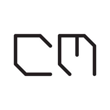 cm ilk harf vektör logosu simgesi