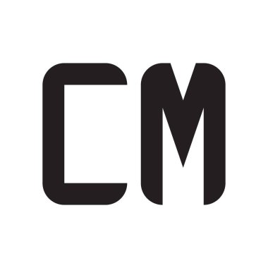 cm ilk harf vektör logosu simgesi
