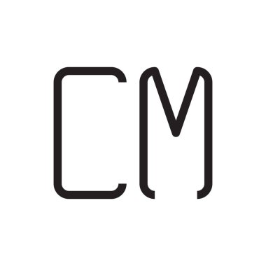 cm ilk harf vektör logosu simgesi