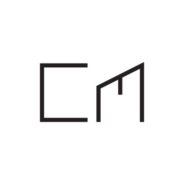 cm ilk harf vektör logosu simgesi