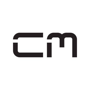 cm ilk harf vektör logosu simgesi