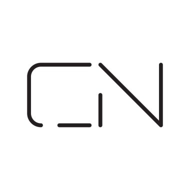 cn ilk harf vektör logo simgesi