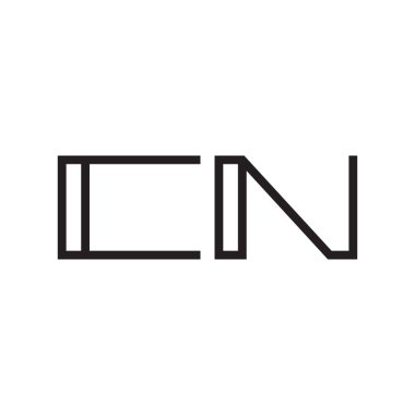 cn ilk harf vektör logo simgesi