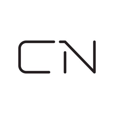 cn ilk harf vektör logo simgesi