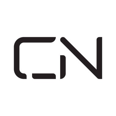 cn ilk harf vektör logo simgesi
