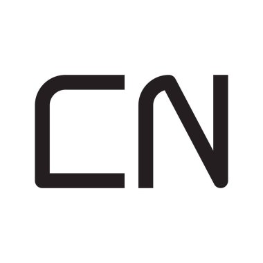 cn ilk harf vektör logo simgesi