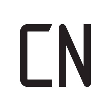 cn ilk harf vektör logo simgesi