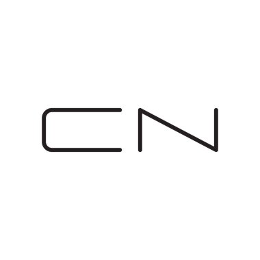 cn ilk harf vektör logo simgesi
