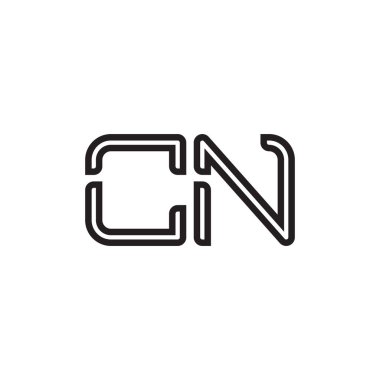 cn ilk harf vektör logo simgesi