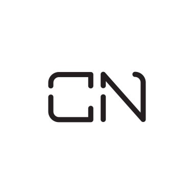 cn ilk harf vektör logo simgesi