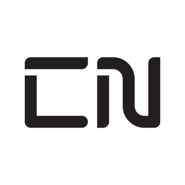 cn ilk harf vektör logo simgesi