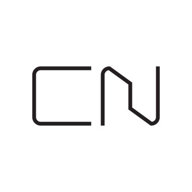 cn ilk harf vektör logo simgesi