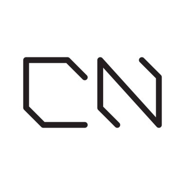 cn ilk harf vektör logo simgesi