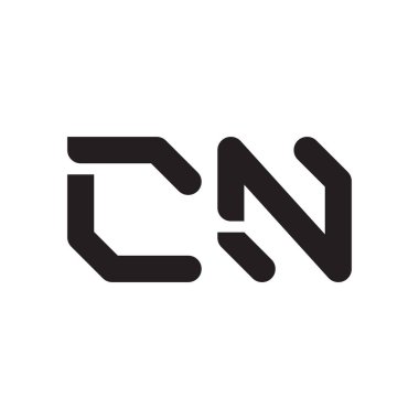 cn ilk harf vektör logo simgesi