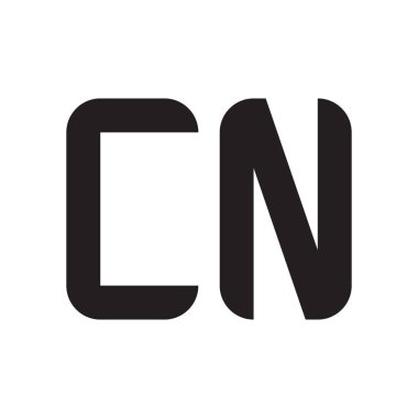 cn ilk harf vektör logo simgesi