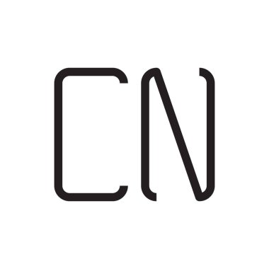 cn ilk harf vektör logo simgesi