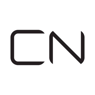cn ilk harf vektör logo simgesi