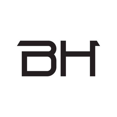 bh ilk harf vektör logo simgesi