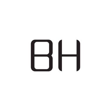 bh ilk harf vektör logo simgesi