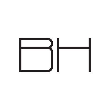 bh ilk harf vektör logo simgesi