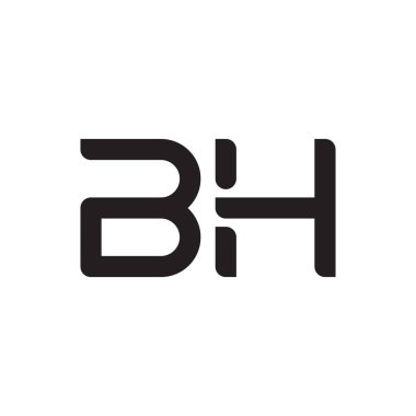 bh ilk harf vektör logo simgesi