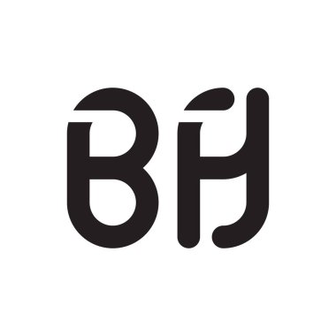 bh ilk harf vektör logo simgesi